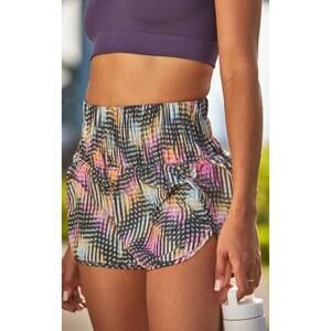FP Movement "Way Home" Printed Shorts Active Workout Free People Size S